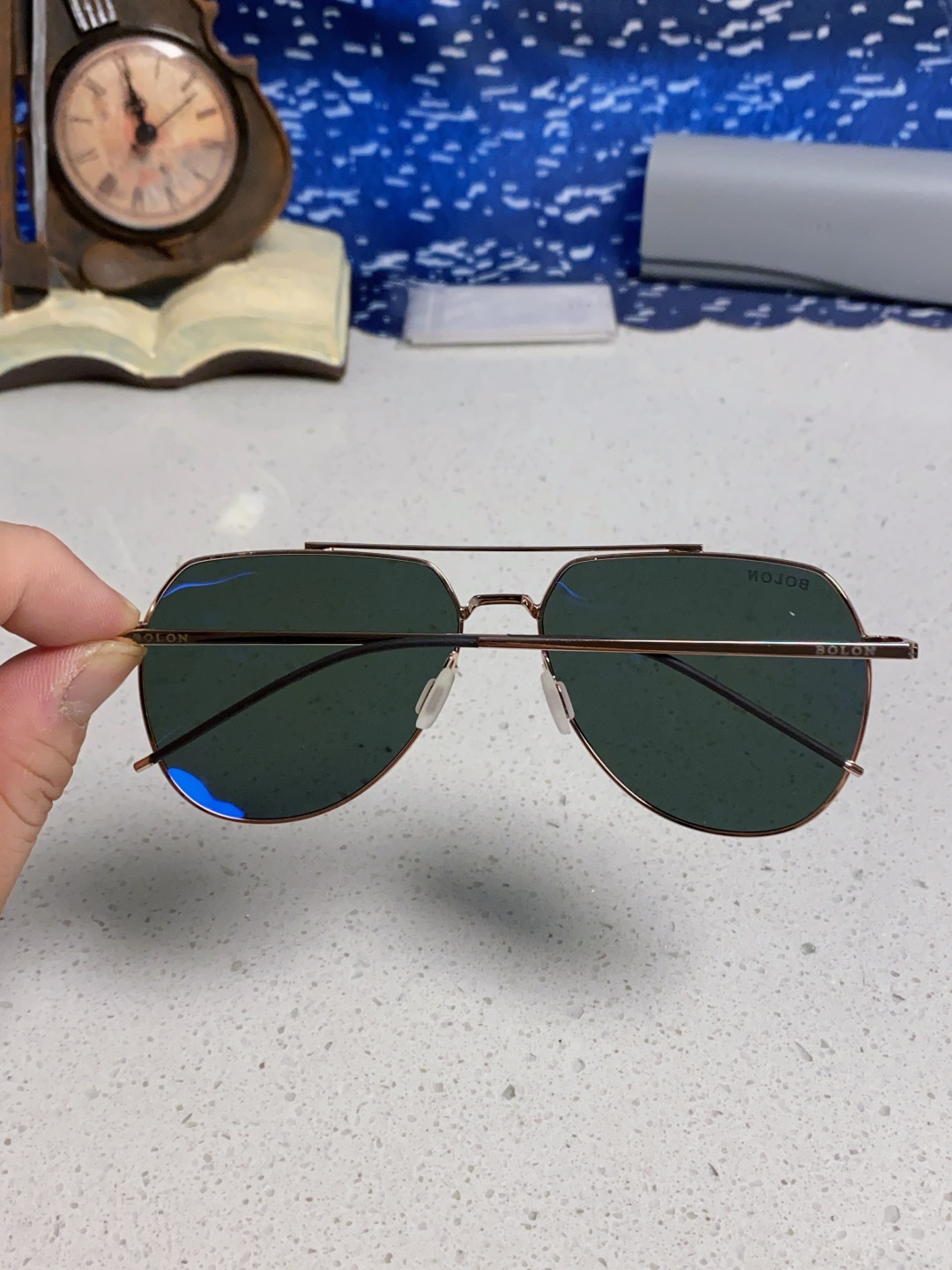 Bolon暴龙 2025新款眼镜男士墨镜开车专用太阳镜官方 超酷蛤蟆框 驾驶偏光镜片