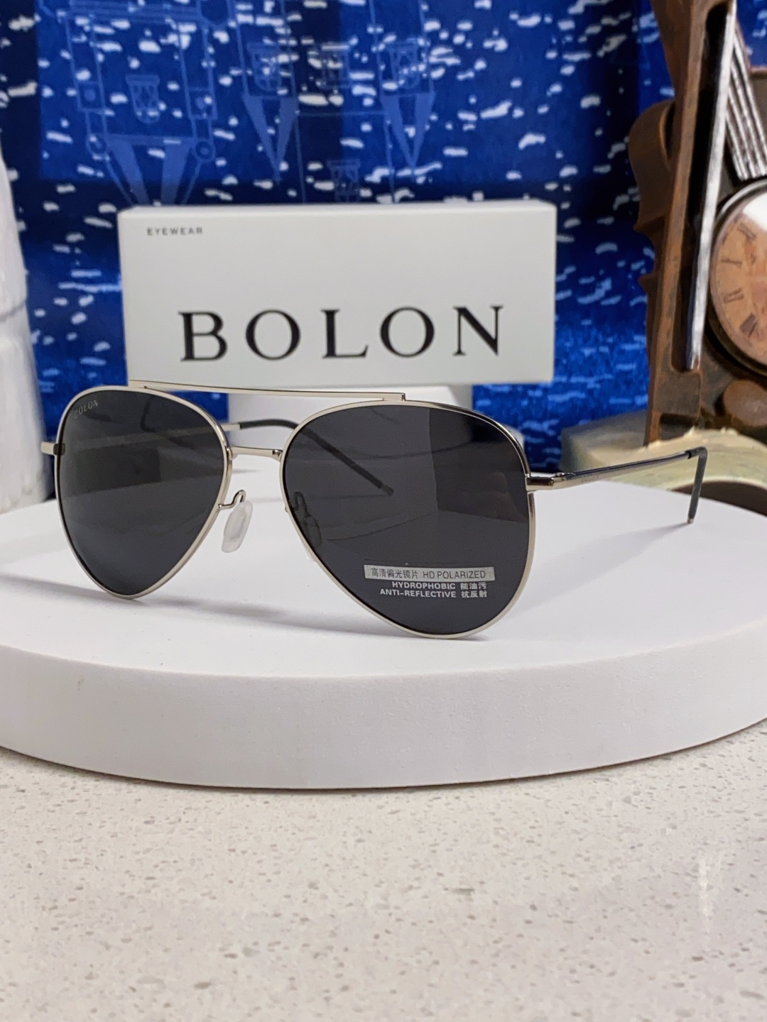  Bolon暴龙 2025新款眼镜男士墨镜开车专用太阳镜官方 超酷蛤蟆框 驾驶偏光镜片