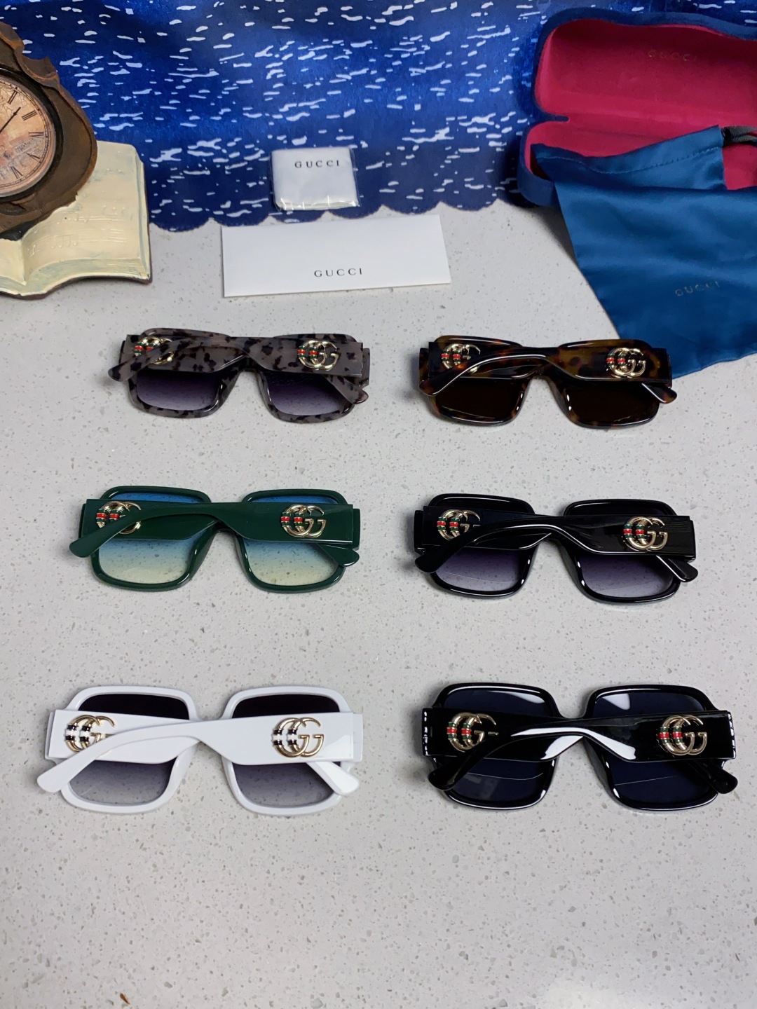 Gucci古奇 2025新款女士墨镜韩版防紫外线高级感网红个性时尚海边太阳镜显脸小 男女通用