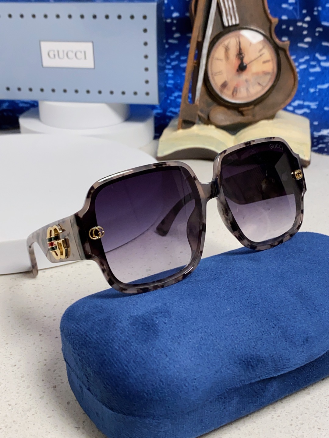 Gucci古奇 2025新款女士墨镜韩版防紫外线高级感网红个性时尚海边太阳镜显脸小 男女通用