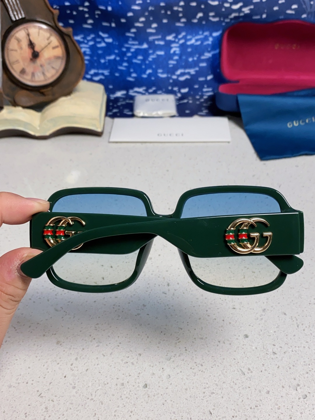 Gucci古奇 2025新款女士墨镜韩版防紫外线高级感网红个性时尚海边太阳镜显脸小 男女通用