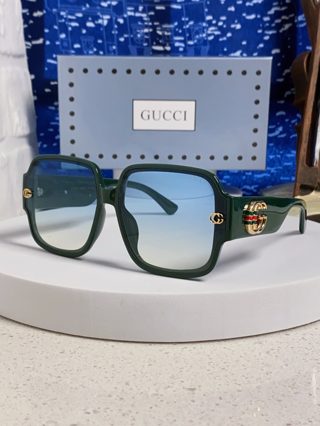 Gucci古奇 2025新款女士墨镜韩版防紫外线高级感网红个性时尚海边太阳镜显脸小 男女通用