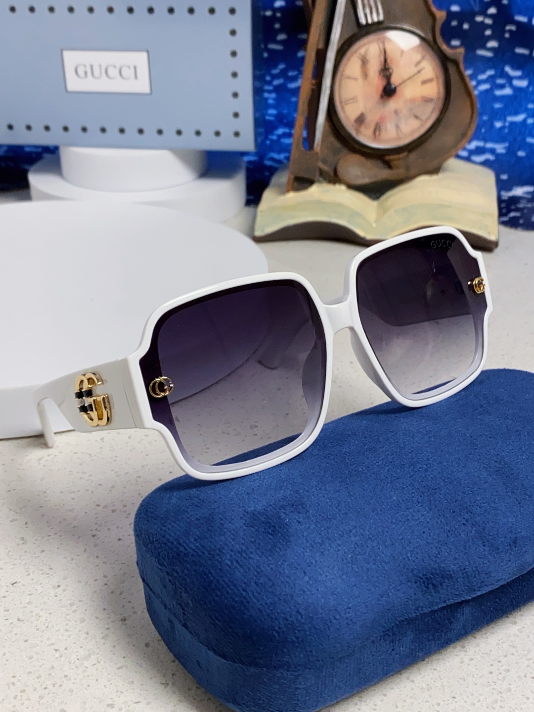 Gucci古奇 2025新款女士墨镜韩版防紫外线高级感网红个性时尚海边太阳镜显脸小 男女通用