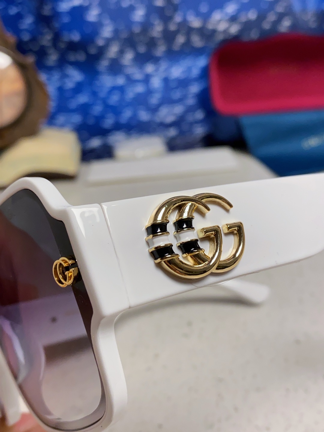 Gucci古奇 2025新款女士墨镜韩版防紫外线高级感网红个性时尚海边太阳镜显脸小 男女通用