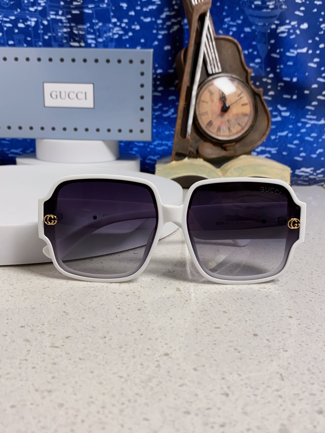 Gucci古奇 2025新款女士墨镜韩版防紫外线高级感网红个性时尚海边太阳镜显脸小 男女通用