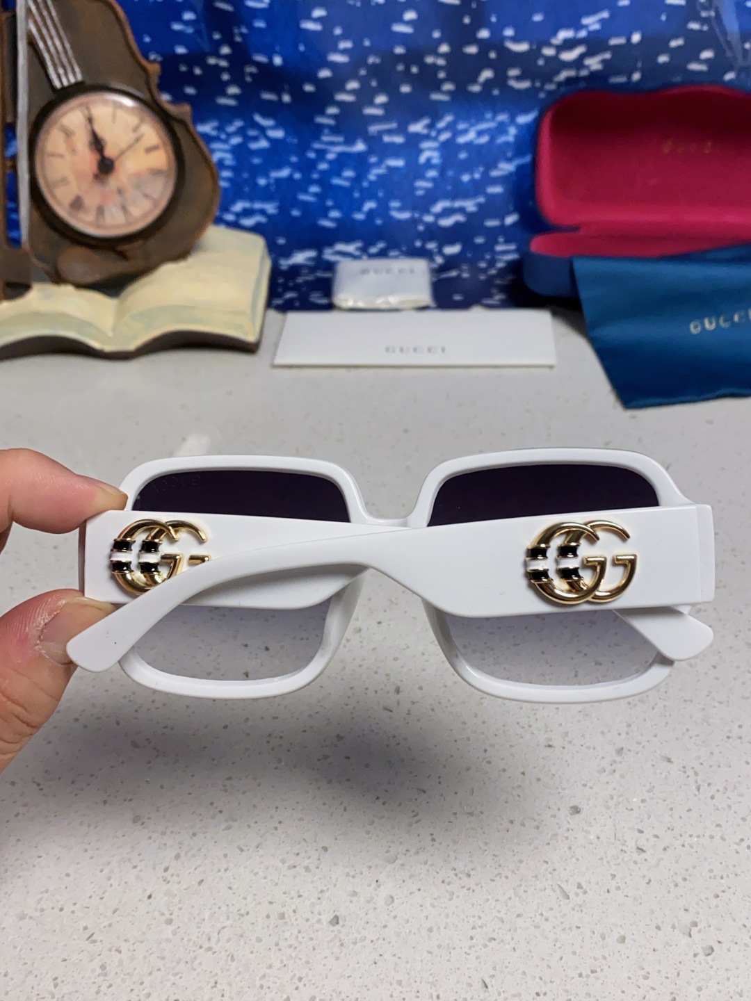 Gucci古奇 2025新款女士墨镜韩版防紫外线高级感网红个性时尚海边太阳镜显脸小 男女通用