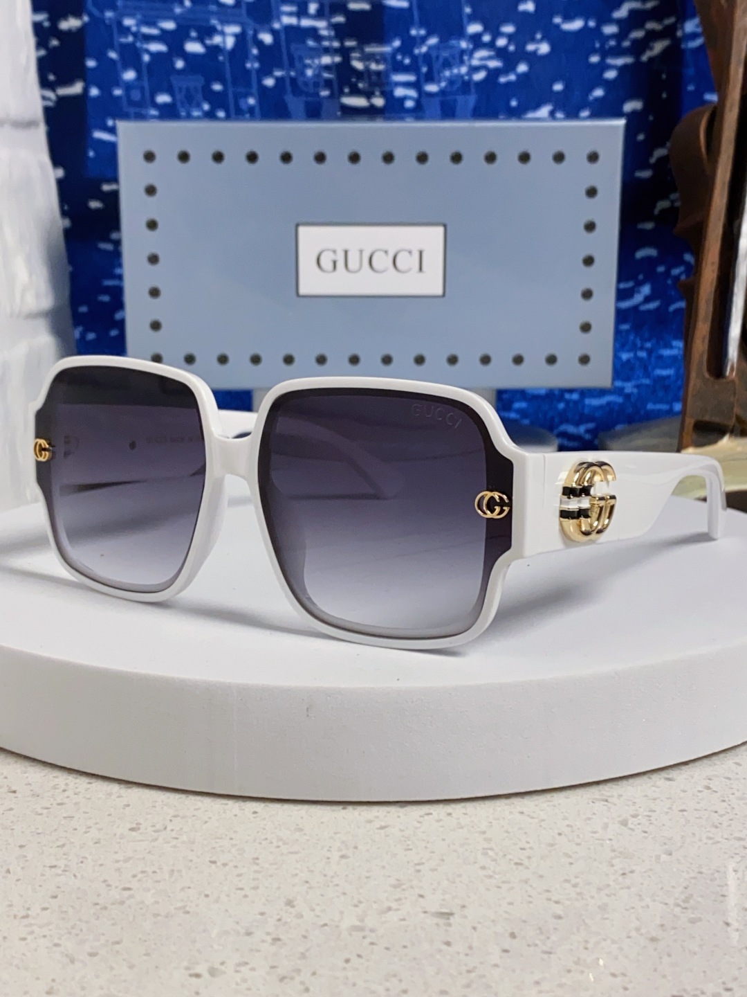 Gucci古奇 2025新款女士墨镜韩版防紫外线高级感网红个性时尚海边太阳镜显脸小 男女通用