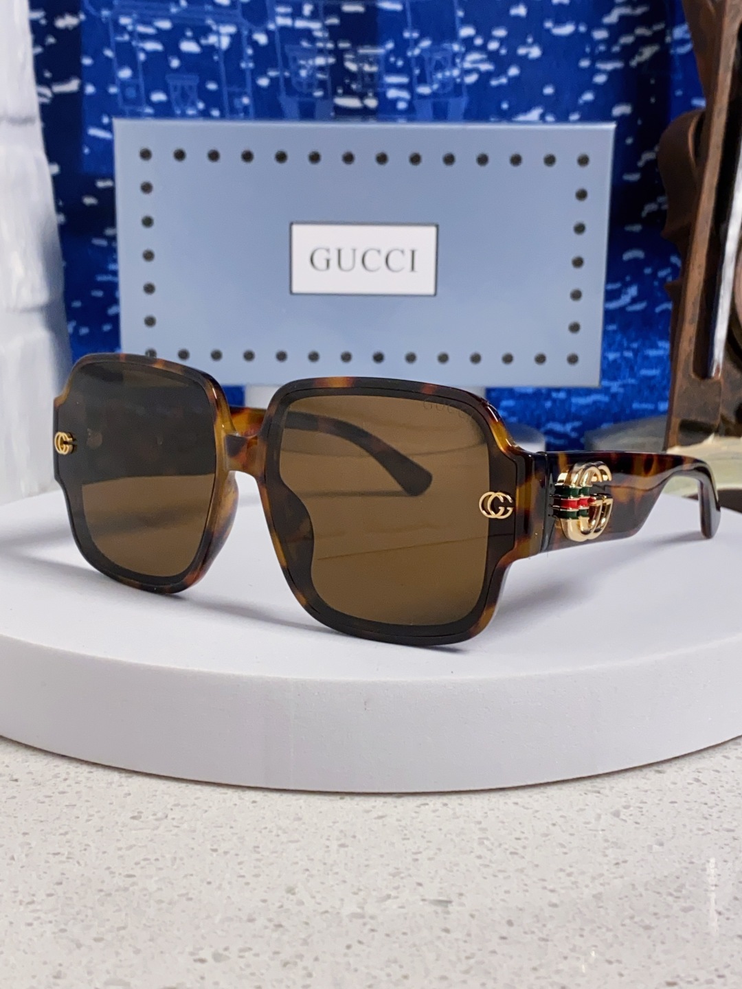 Gucci古奇 2025新款女士墨镜韩版防紫外线高级感网红个性时尚海边太阳镜显脸小 男女通用