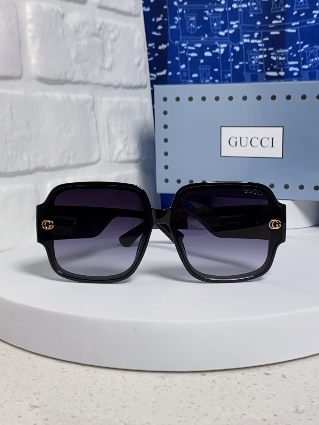 Gucci古奇 2025新款女士墨镜韩版防紫外线高级感网红个性时尚海边太阳镜显脸小 男女通用