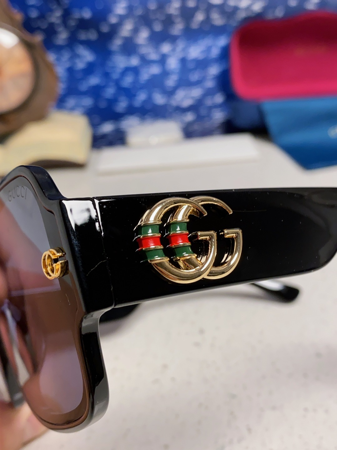 Gucci古奇 2025新款女士墨镜韩版防紫外线高级感网红个性时尚海边太阳镜显脸小 男女通用