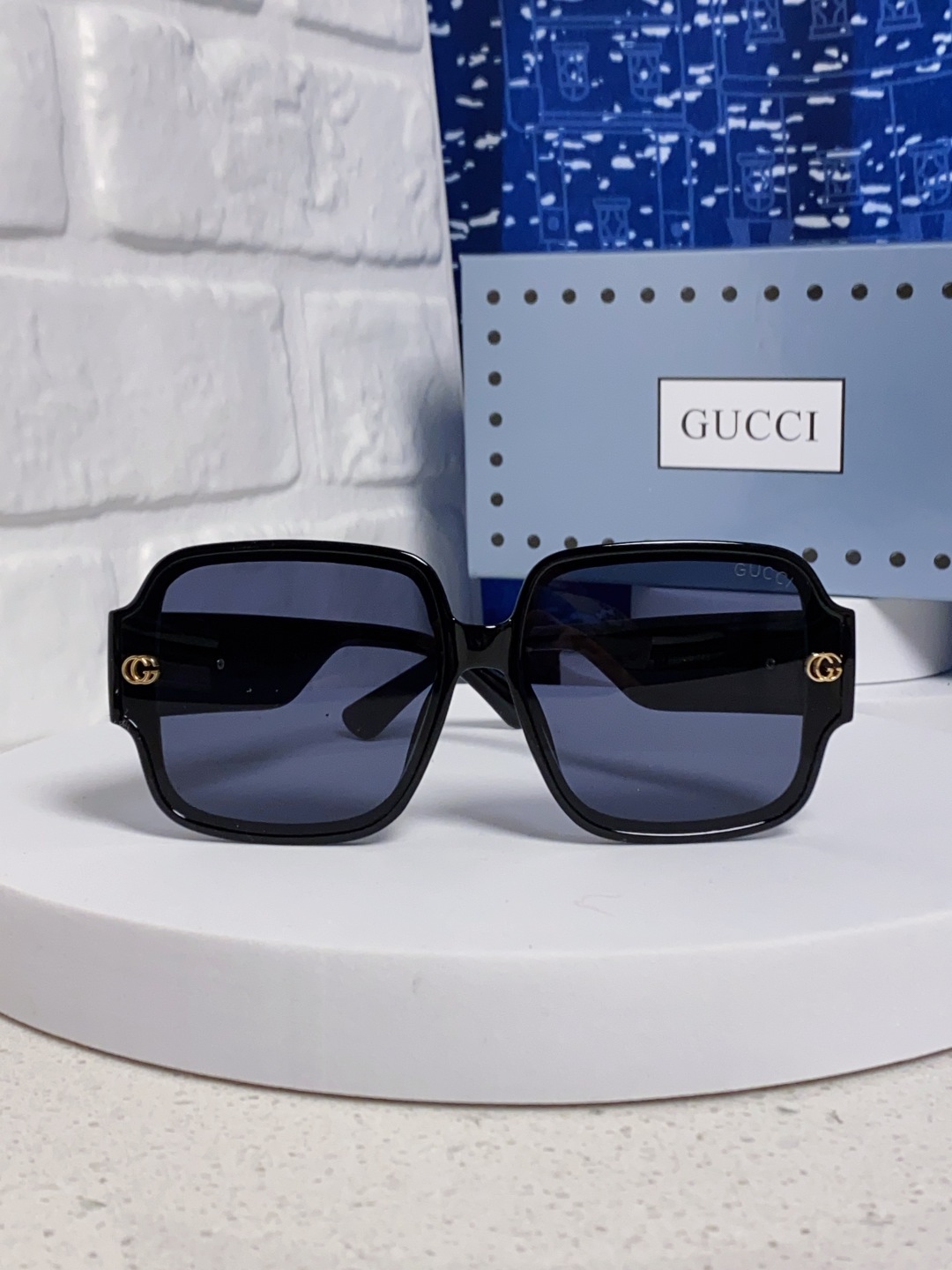 Gucci古奇 2025新款女士墨镜韩版防紫外线高级感网红个性时尚海边太阳镜显脸小 男女通用