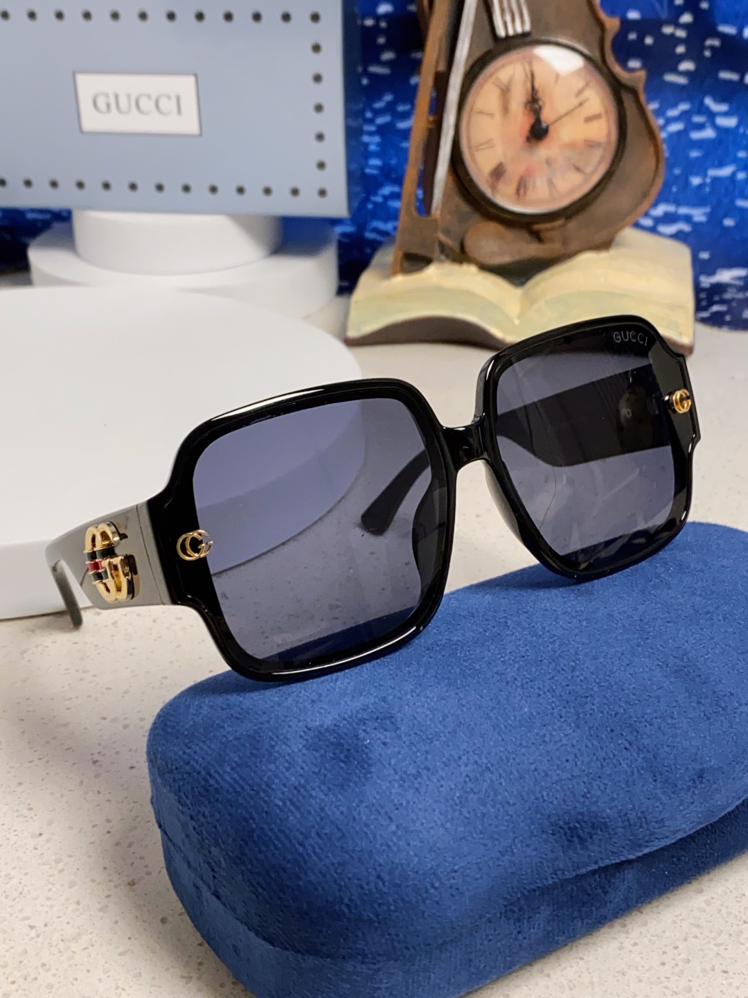 Gucci古奇 2025新款女士墨镜韩版防紫外线高级感网红个性时尚海边太阳镜显脸小 男女通用