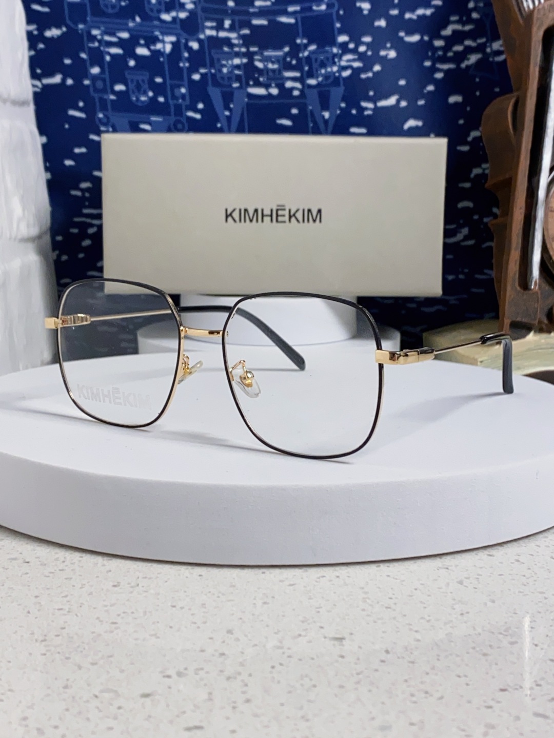  Kimhekim 2025新款Kim 素颜眼镜女近视可配度数韩版潮ins风网红大框圆脸眼镜框大脸显瘦