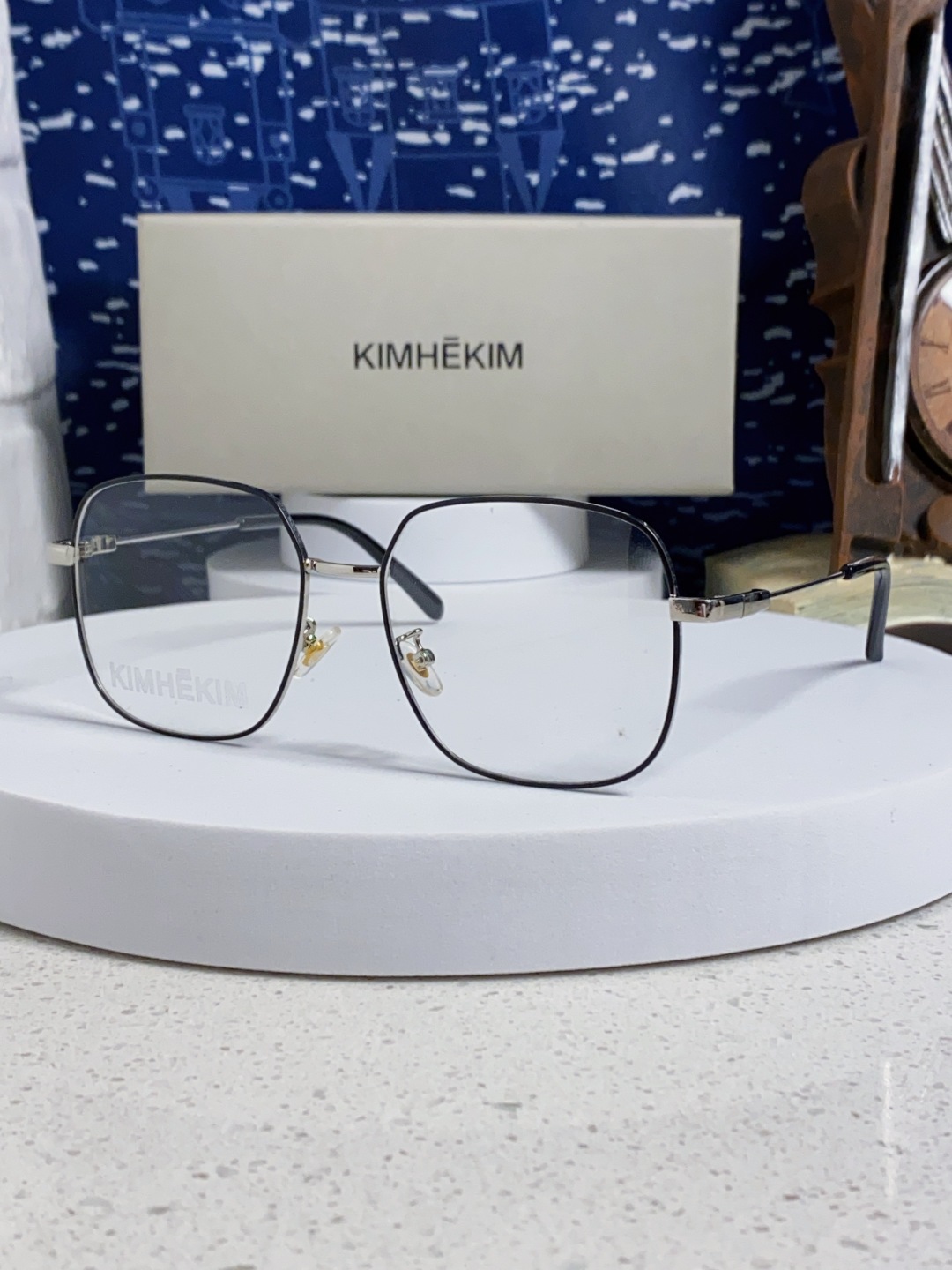  Kimhekim 2025新款Kim 素颜眼镜女近视可配度数韩版潮ins风网红大框圆脸眼镜框大脸显瘦