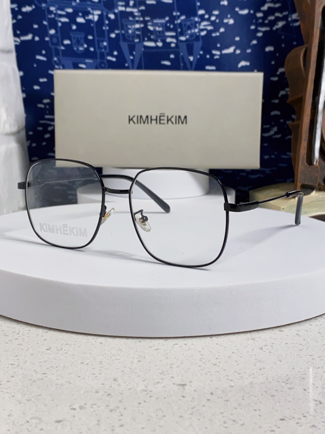 Kimhekim 2025新款Kim 素颜眼镜女近视可配度数韩版潮ins风网红大框圆脸眼镜框大脸显瘦