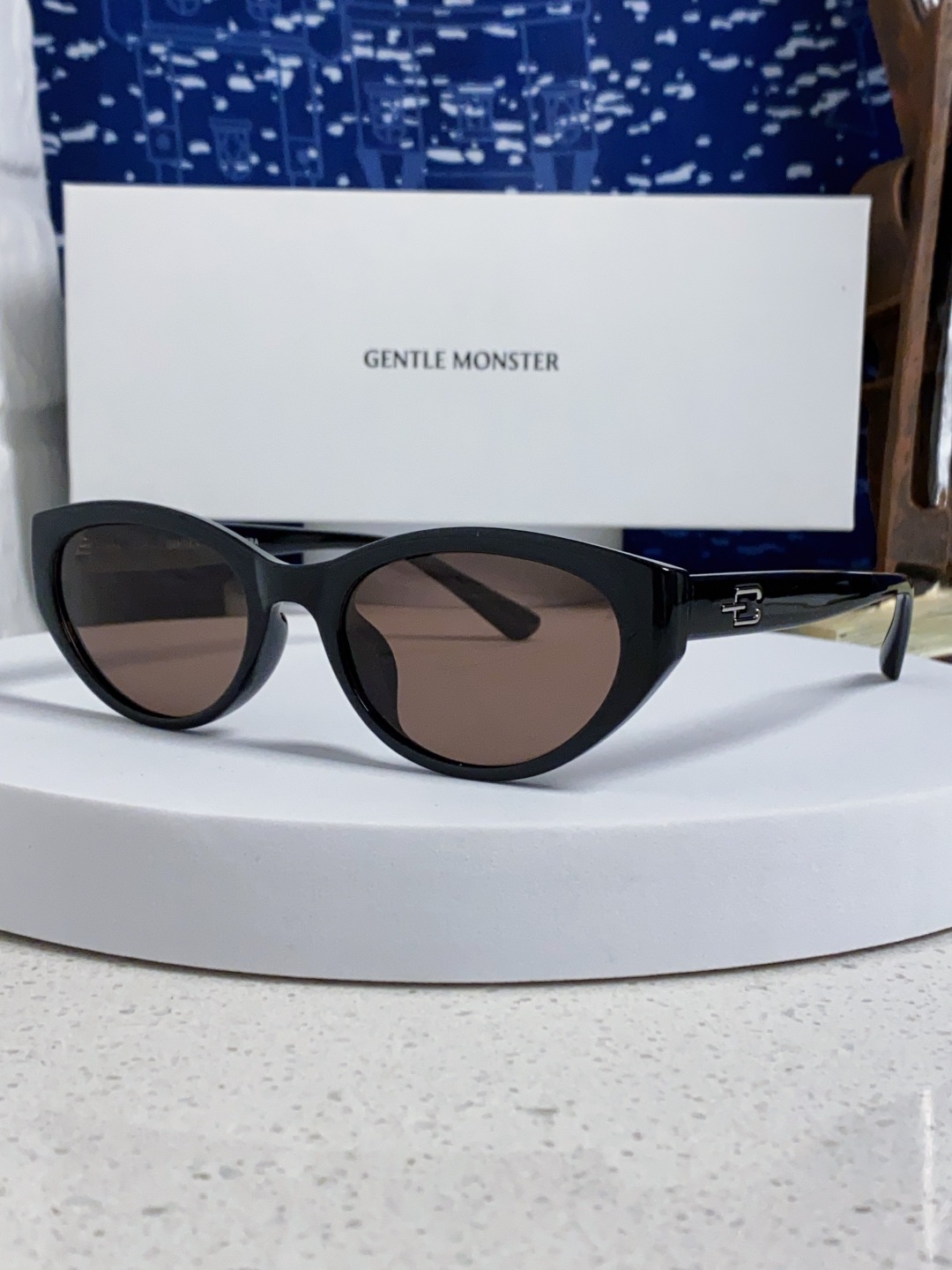 Gentle Moster(GM) 古力娜扎同款猫眼偏光墨镜女2025新款高品质 显瘦太阳镜紫外线 型号
