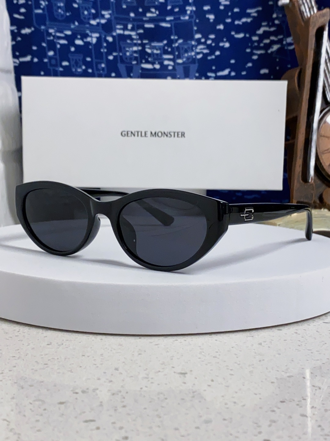 Gentle Moster(GM) 古力娜扎同款猫眼偏光墨镜女2025新款高品质 显瘦太阳镜紫外线 型号