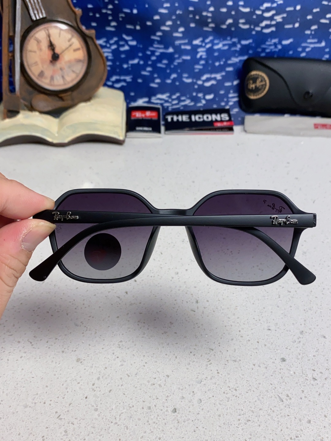 RayBan雷朋 2025新款 黑框运动偏光太阳镜 椭圆形 男女通用太阳镜 RB2194