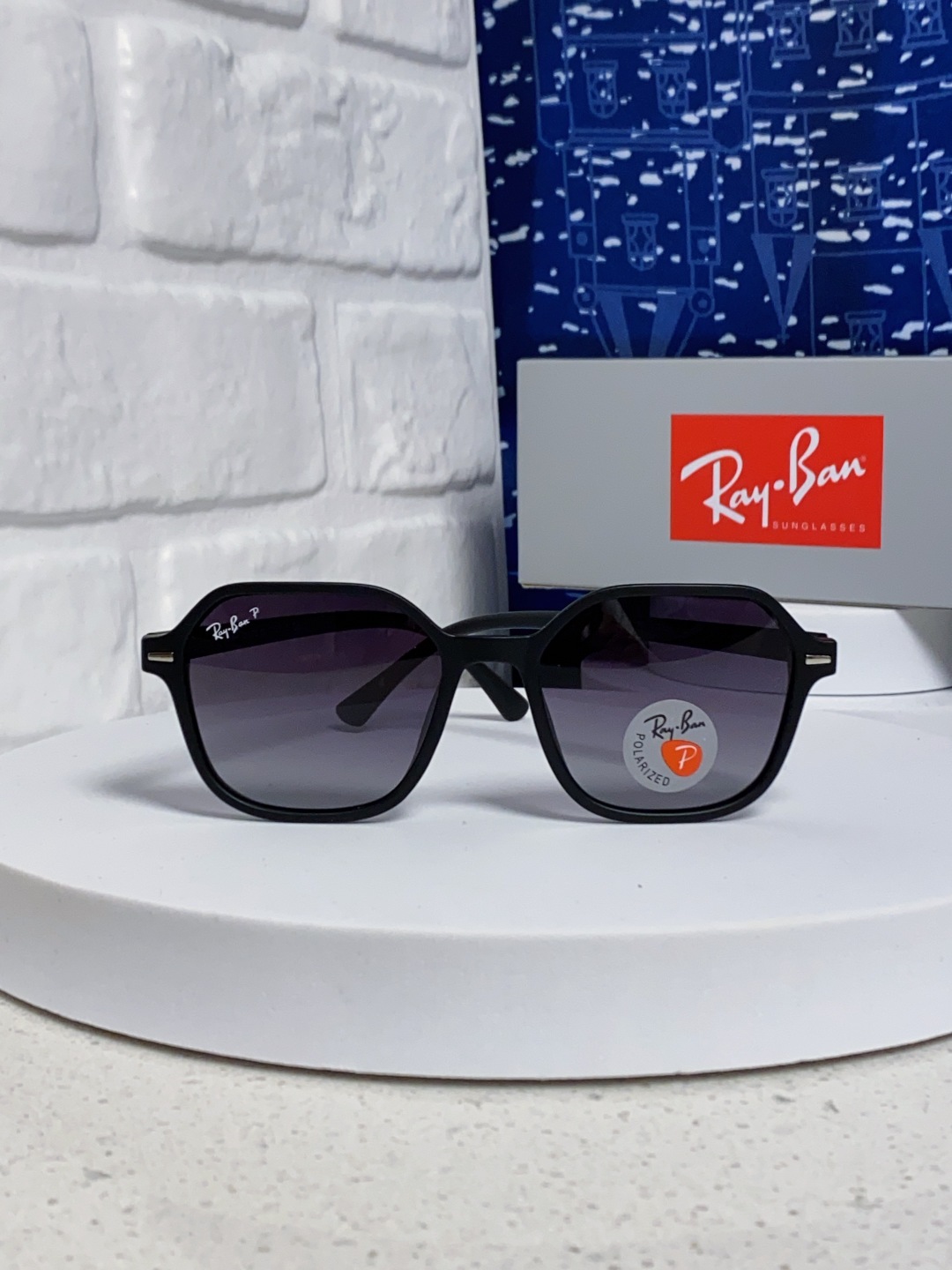 RayBan雷朋 2025新款 黑框运动偏光太阳镜 椭圆形 男女通用太阳镜 RB2194