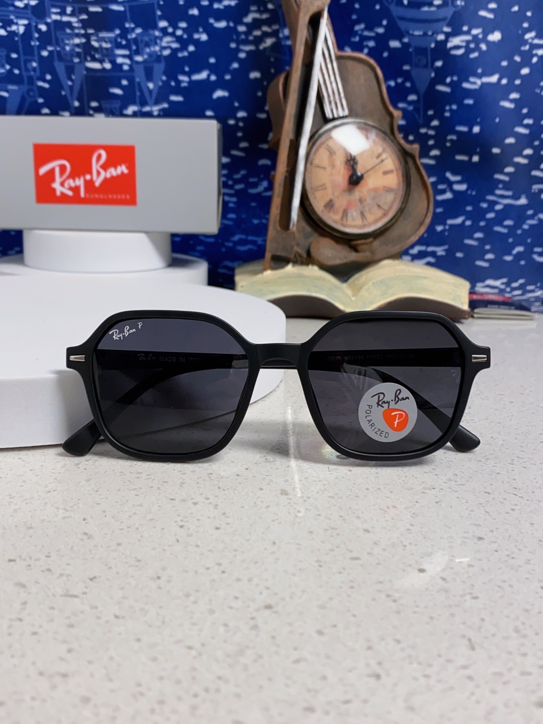 RayBan雷朋 2025新款 黑框运动偏光太阳镜 椭圆形 男女通用太阳镜 RB2194