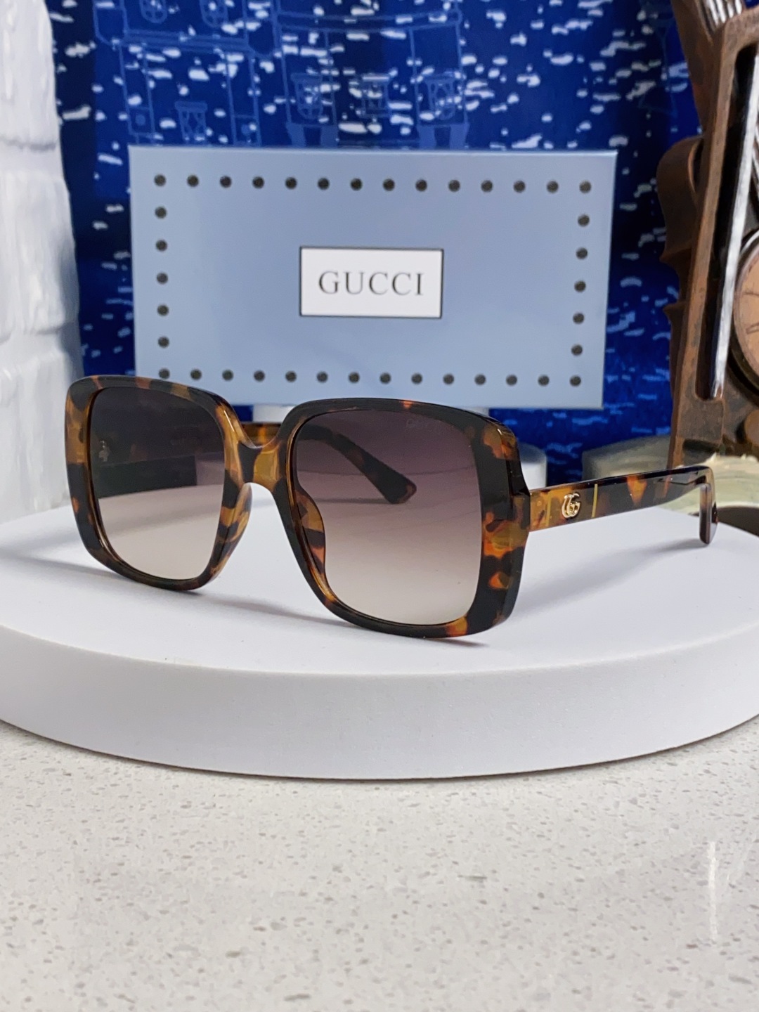  Gucci古奇 墨镜男女经典时尚方框ins防紫外线太阳眼镜男GG0638SA