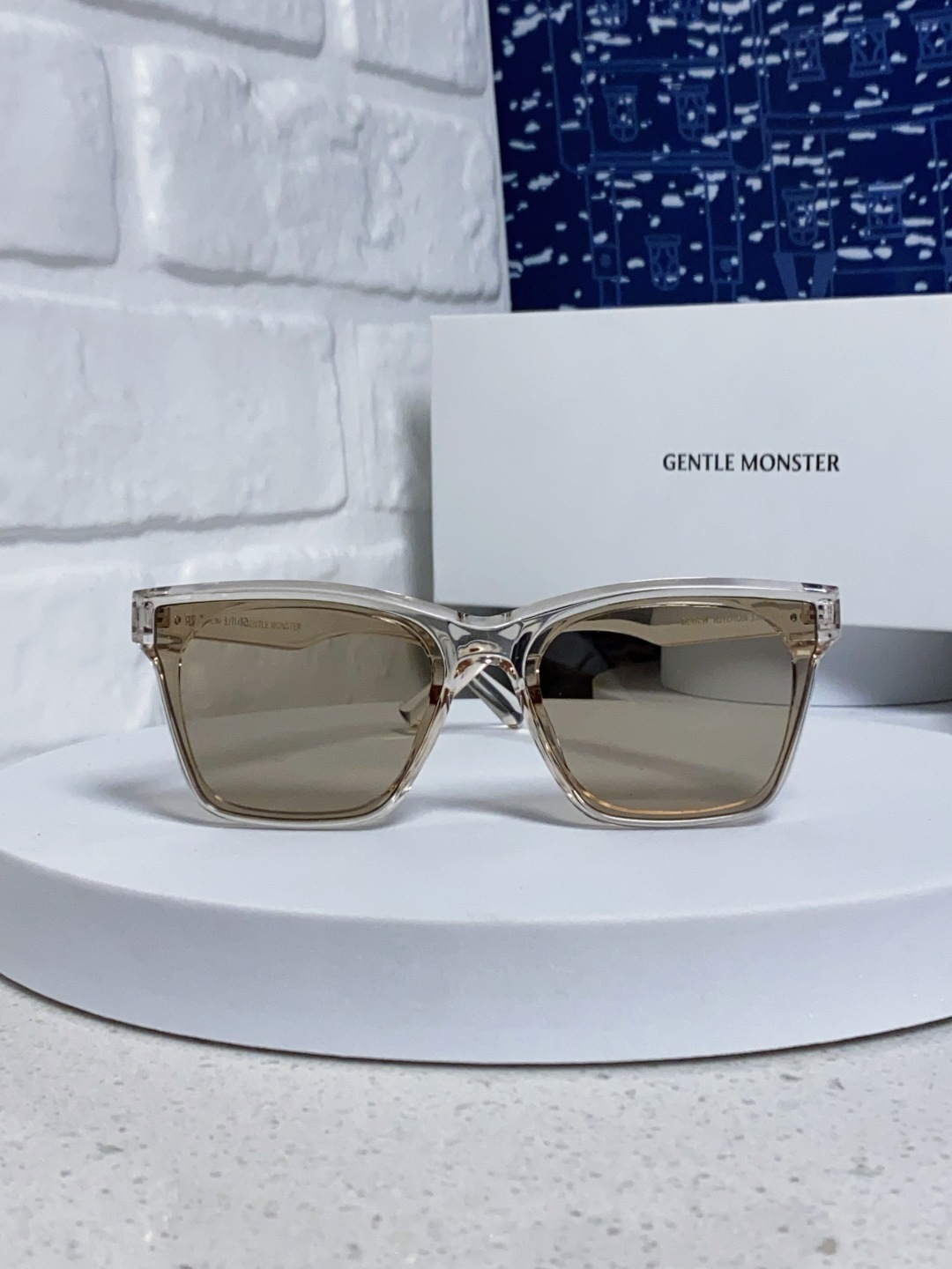 Gentle Moster(GM) 新款方框太阳眼镜女圆脸 时尚遮阳墨镜男防紫外线 型号：GEGEN