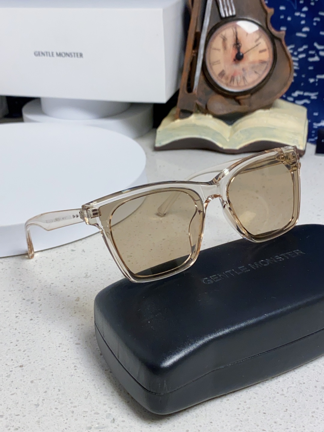 Gentle Moster(GM) 新款方框太阳眼镜女圆脸 时尚遮阳墨镜男防紫外线 型号：GEGEN