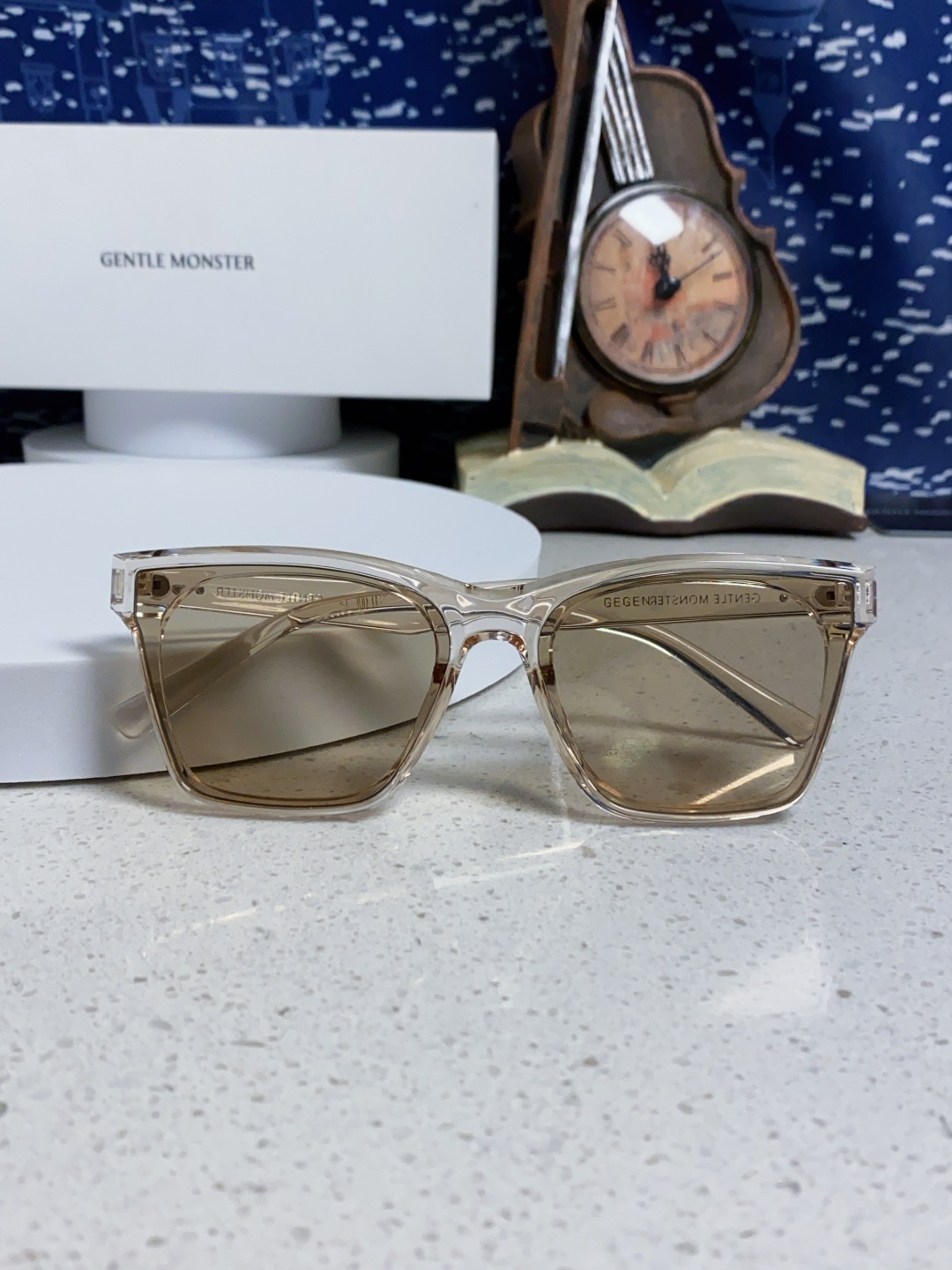 Gentle Moster(GM) 新款方框太阳眼镜女圆脸 时尚遮阳墨镜男防紫外线 型号：GEGEN