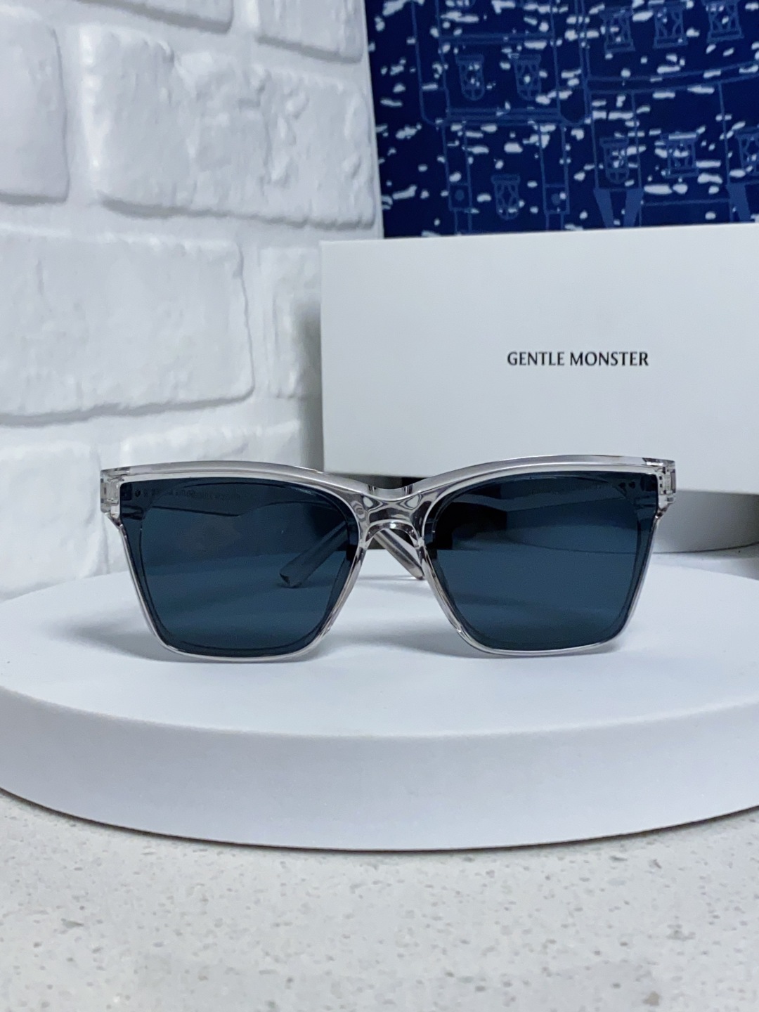 Gentle Moster(GM) 新款方框太阳眼镜女圆脸 时尚遮阳墨镜男防紫外线 型号：GEGEN