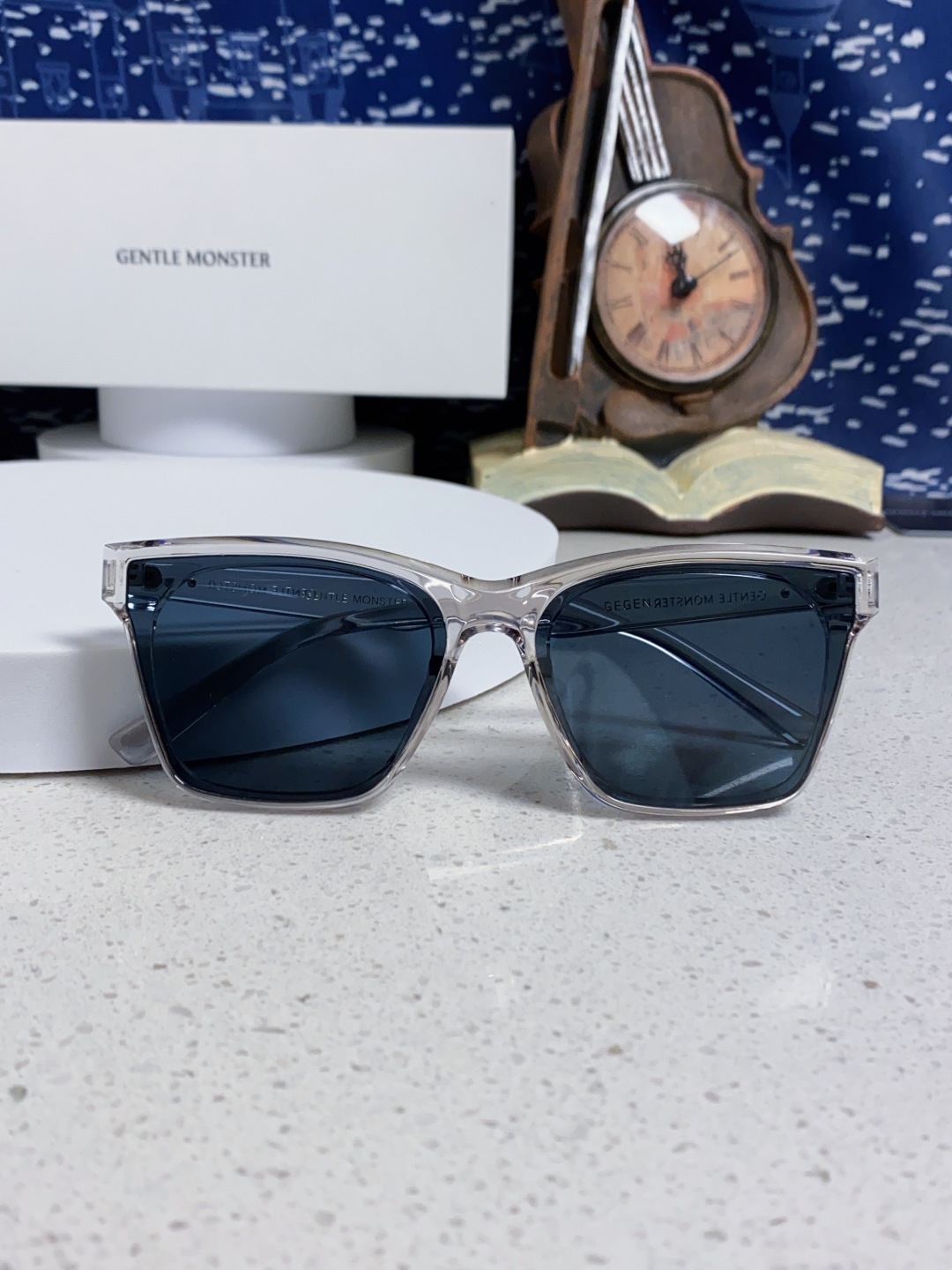 Gentle Moster(GM) 新款方框太阳眼镜女圆脸 时尚遮阳墨镜男防紫外线 型号：GEGEN