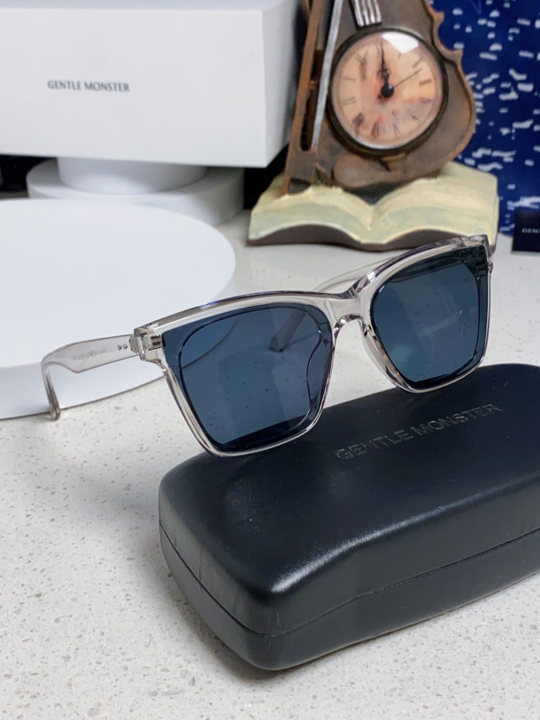 Gentle Moster(GM) 新款方框太阳眼镜女圆脸 时尚遮阳墨镜男防紫外线 型号：GEGEN