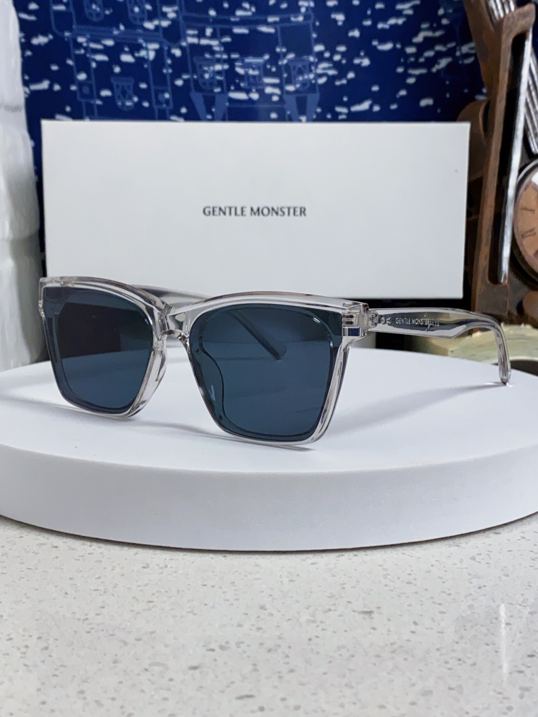 Gentle Moster(GM) 新款方框太阳眼镜女圆脸 时尚遮阳墨镜男防紫外线 型号：GEGEN