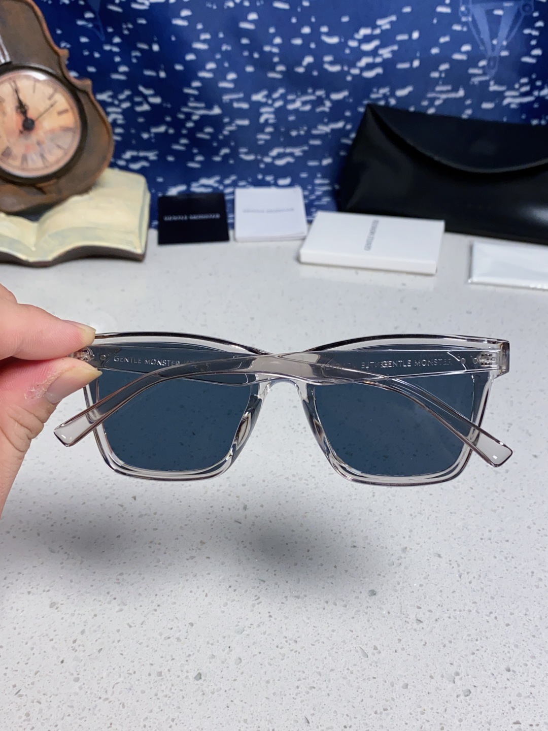 Gentle Moster(GM) 新款方框太阳眼镜女圆脸 时尚遮阳墨镜男防紫外线 型号：GEGEN