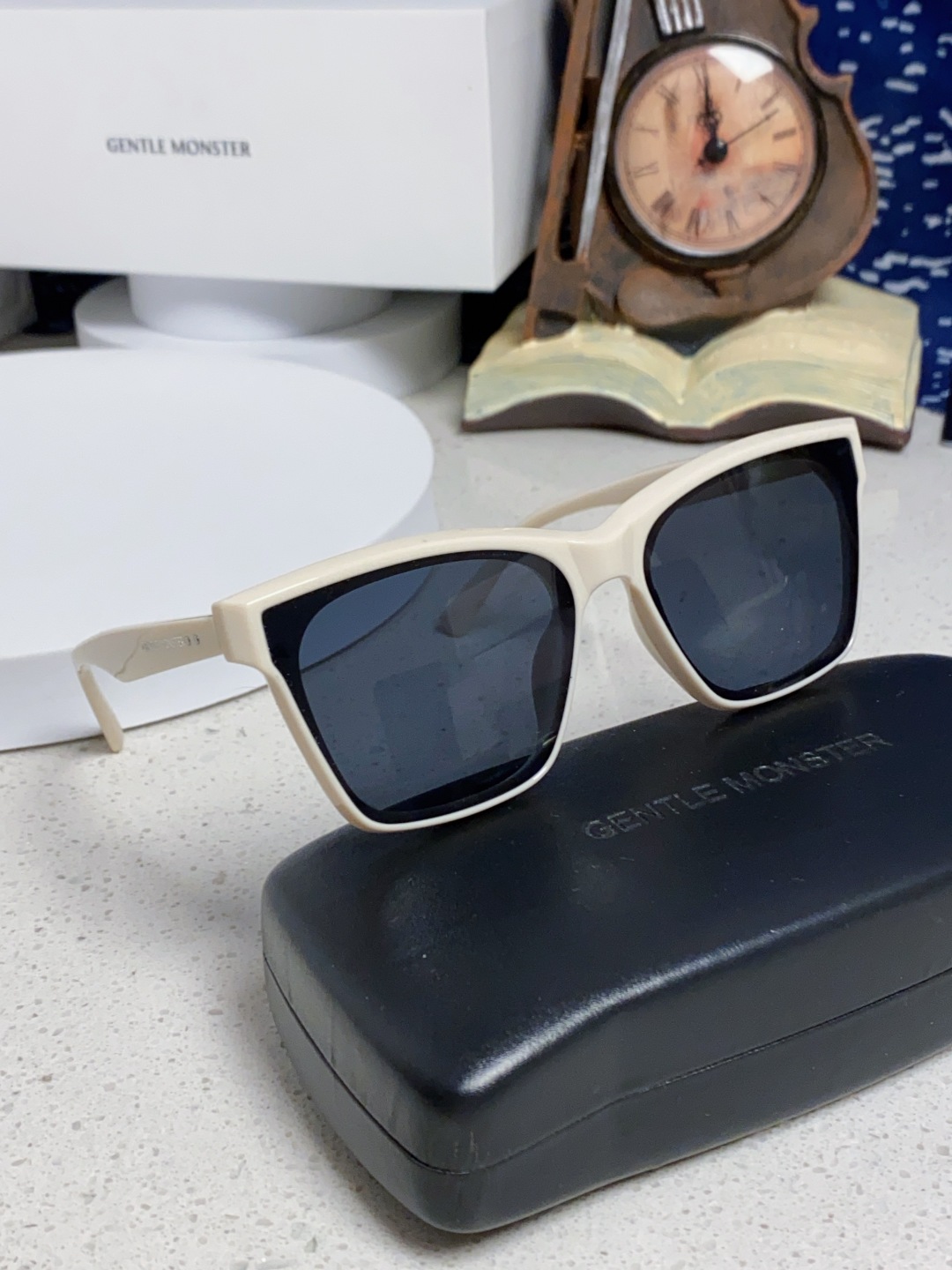 Gentle Moster(GM) 新款方框太阳眼镜女圆脸 时尚遮阳墨镜男防紫外线 型号：GEGEN