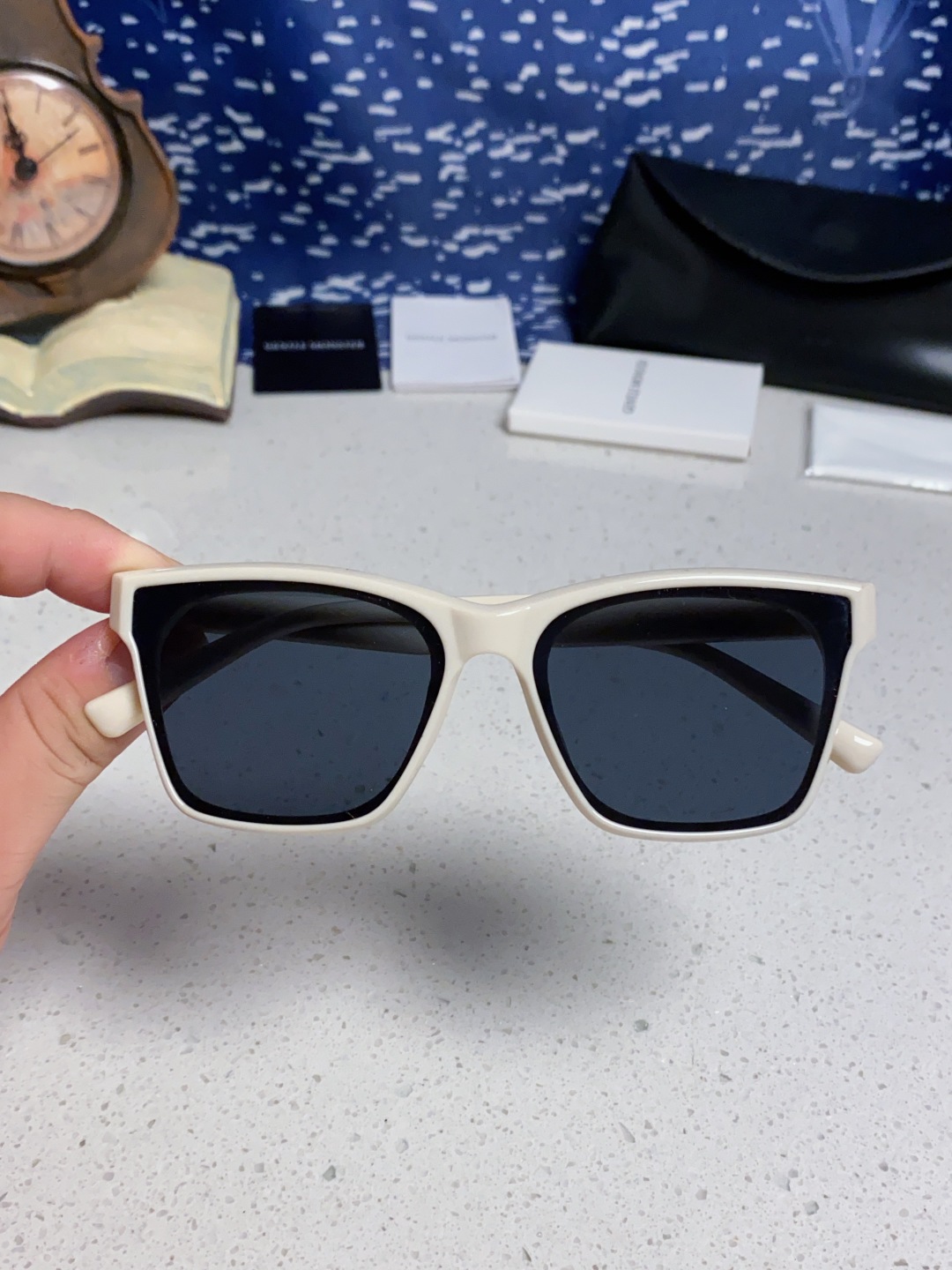 Gentle Moster(GM) 新款方框太阳眼镜女圆脸 时尚遮阳墨镜男防紫外线 型号：GEGEN