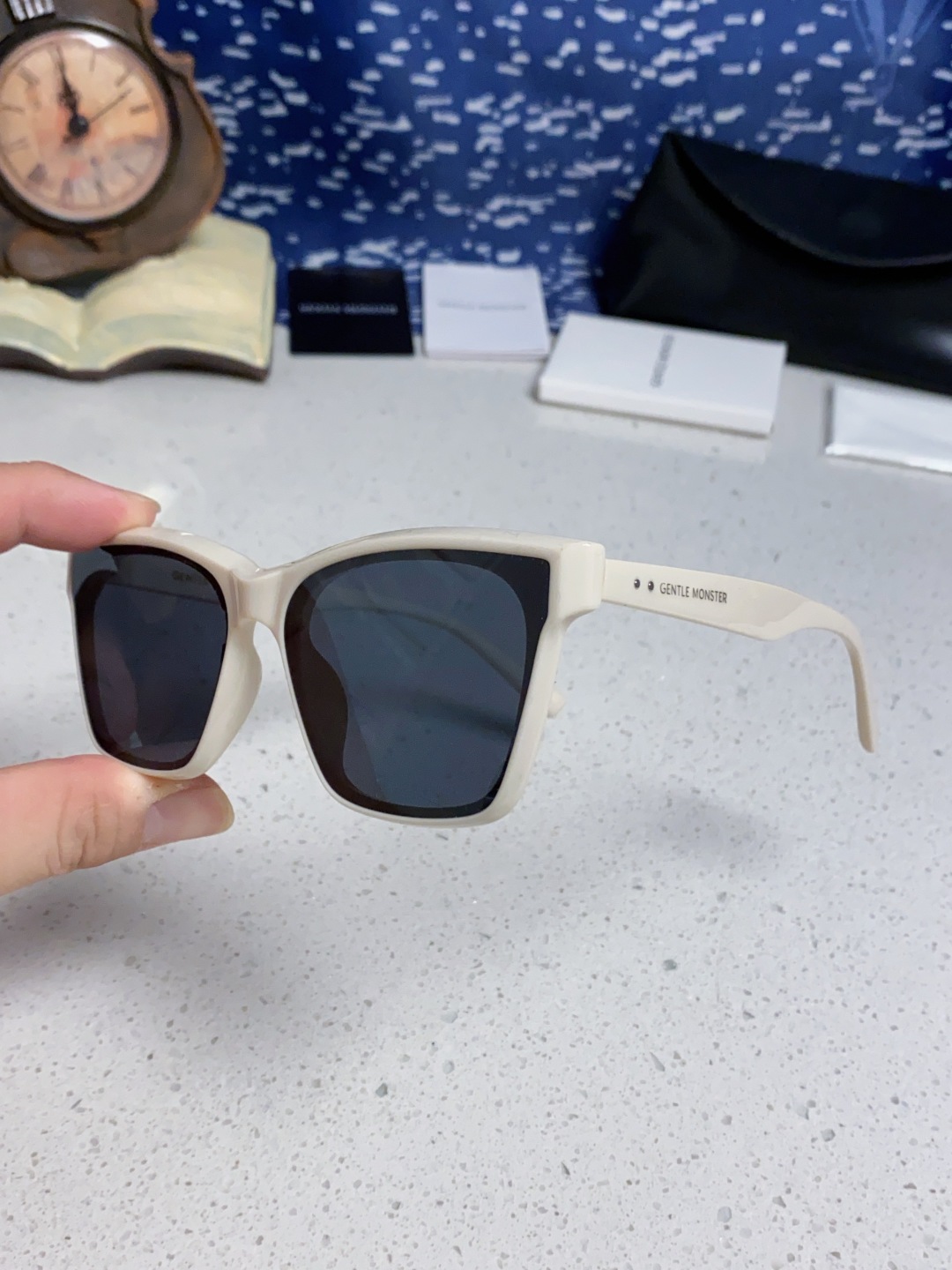 Gentle Moster(GM) 新款方框太阳眼镜女圆脸 时尚遮阳墨镜男防紫外线 型号：GEGEN