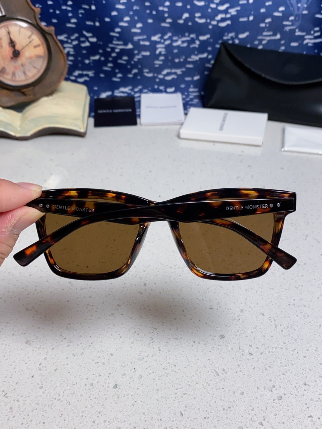 Gentle Moster(GM) 新款方框太阳眼镜女圆脸 时尚遮阳墨镜男防紫外线 型号：GEGEN