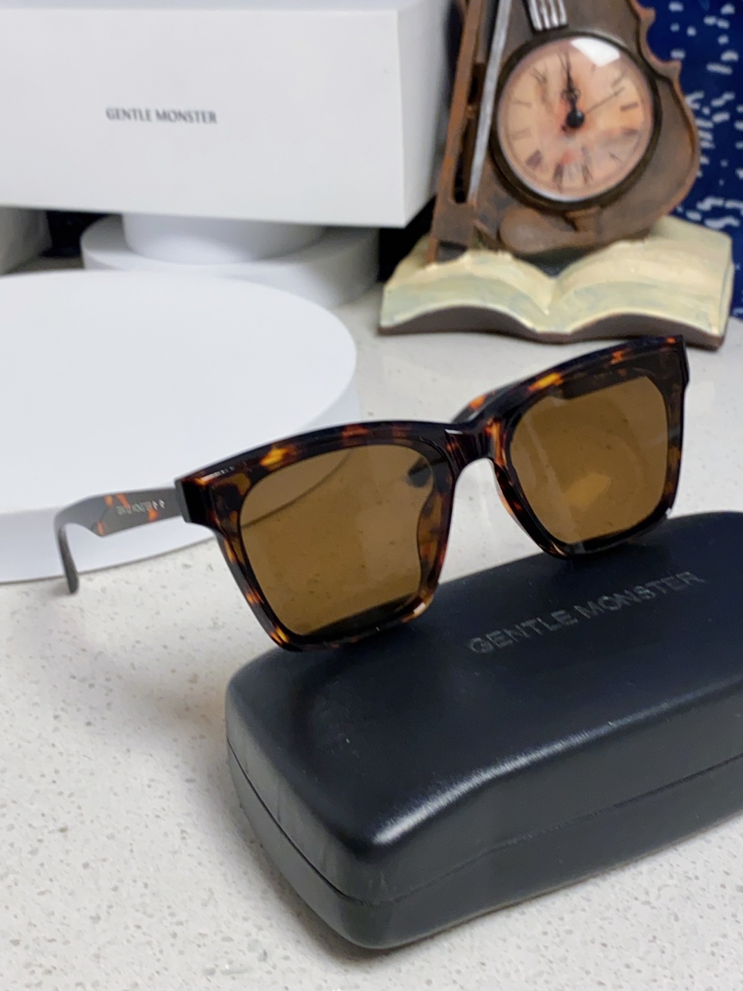 Gentle Moster(GM) 新款方框太阳眼镜女圆脸 时尚遮阳墨镜男防紫外线 型号：GEGEN