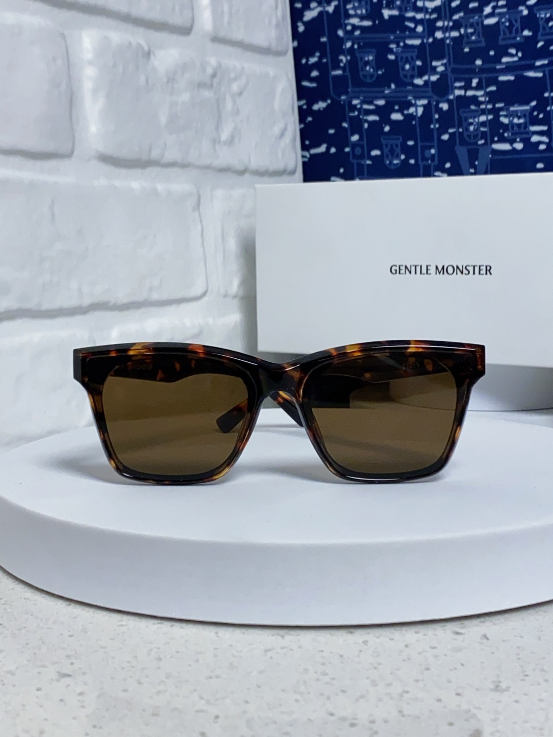 Gentle Moster(GM) 新款方框太阳眼镜女圆脸 时尚遮阳墨镜男防紫外线 型号：GEGEN