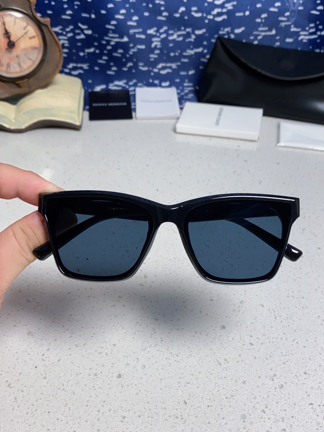 Gentle Moster(GM) 新款方框太阳眼镜女圆脸 时尚遮阳墨镜男防紫外线 型号：GEGEN