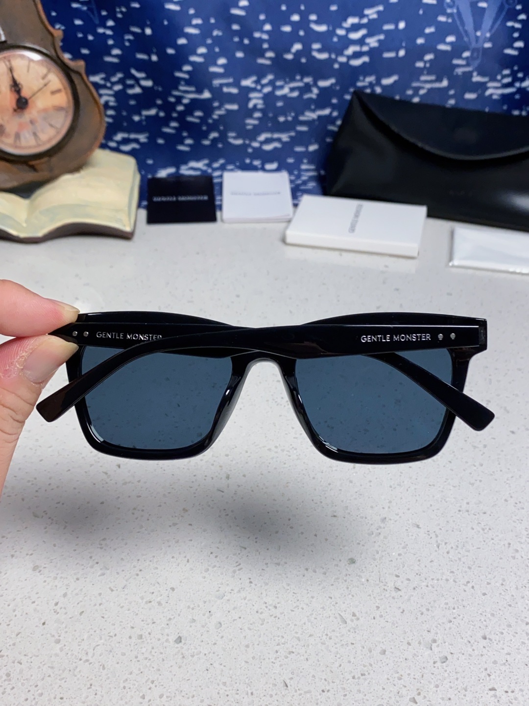 Gentle Moster(GM) 新款方框太阳眼镜女圆脸 时尚遮阳墨镜男防紫外线 型号：GEGEN