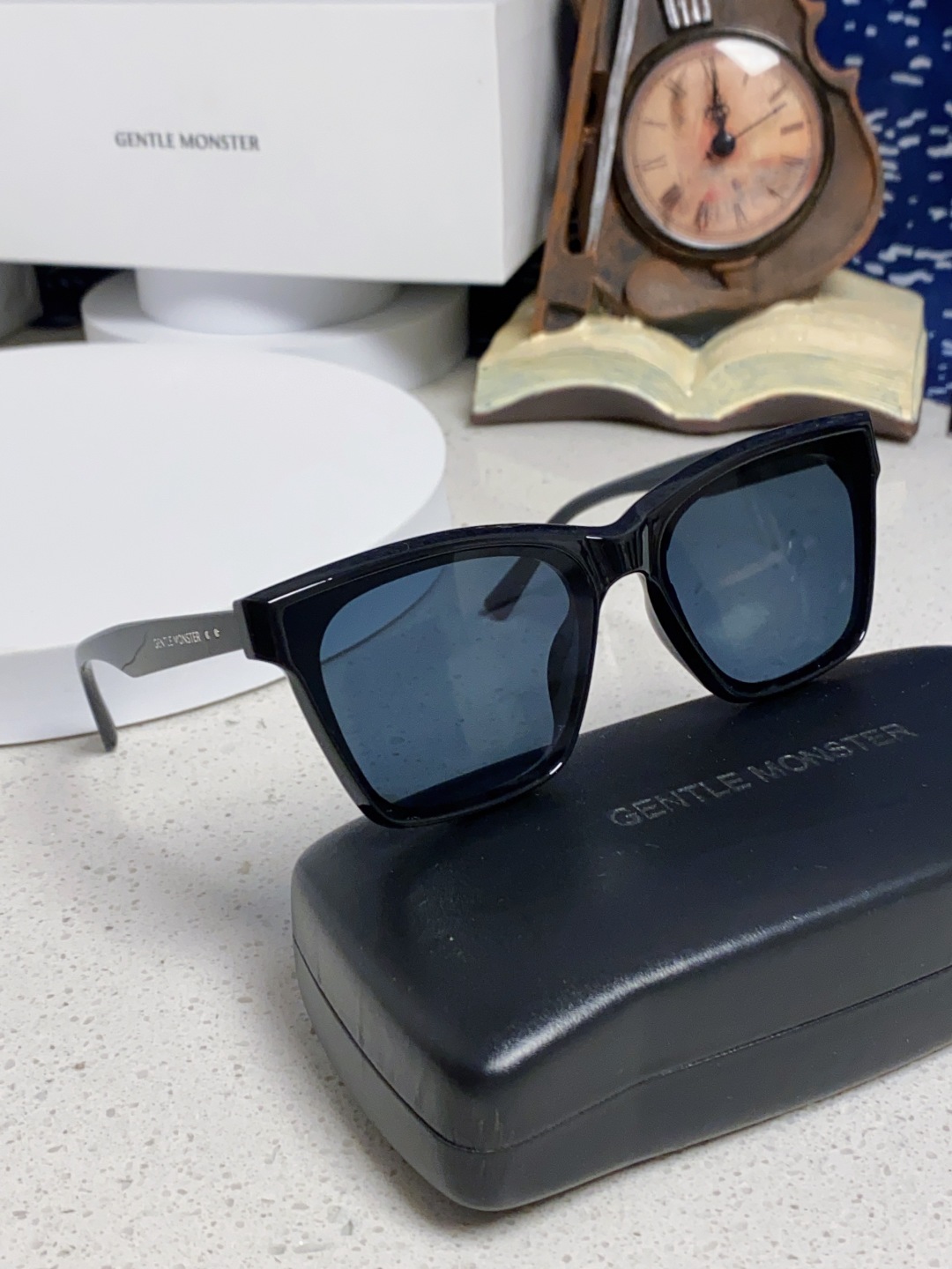 Gentle Moster(GM) 新款方框太阳眼镜女圆脸 时尚遮阳墨镜男防紫外线 型号：GEGEN