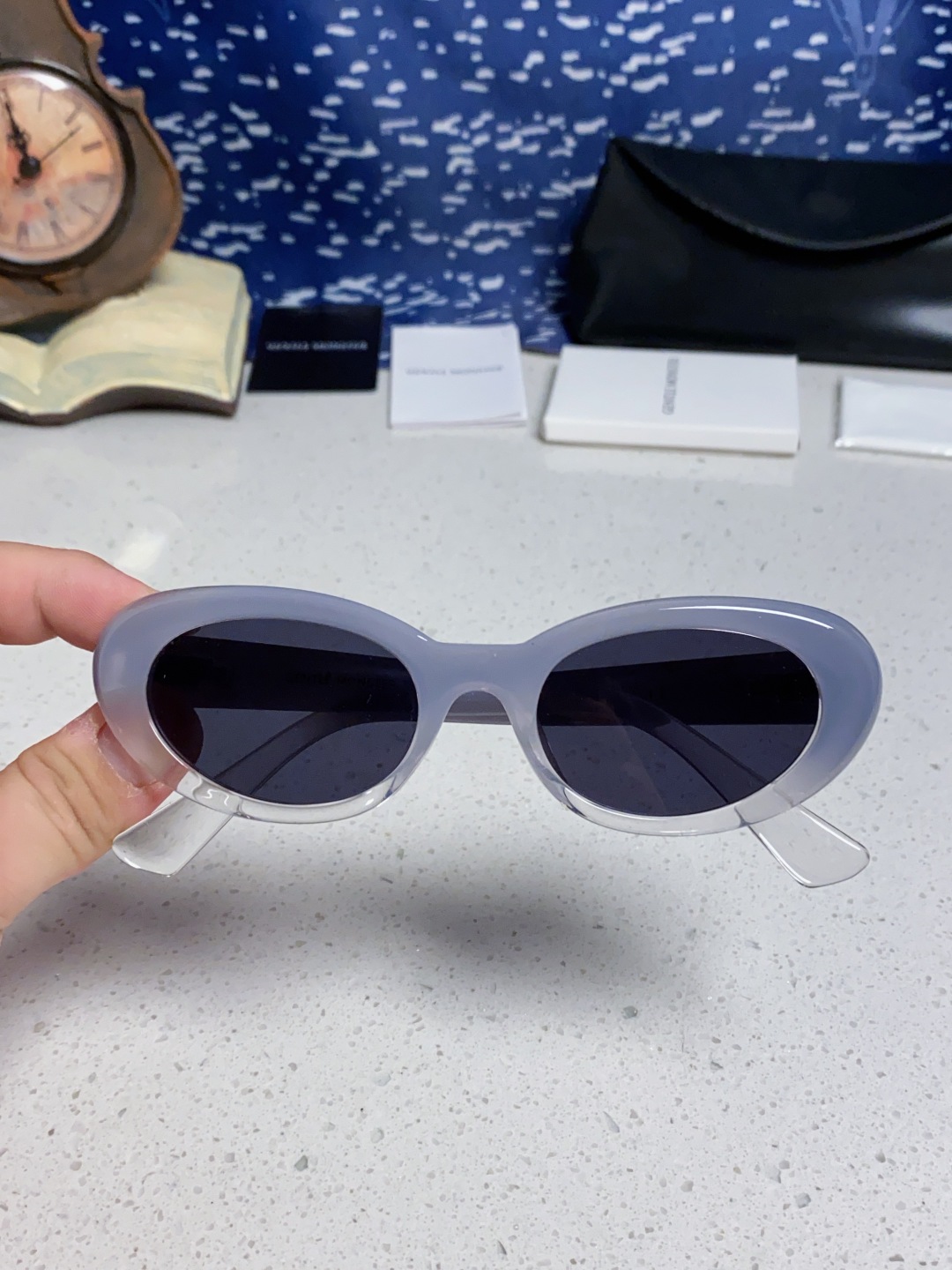 Gentle Moster(GM) 王安宇同款墨镜gm男士痞帅椭圆小框偏光防紫外线近视太阳眼镜女潮 型号