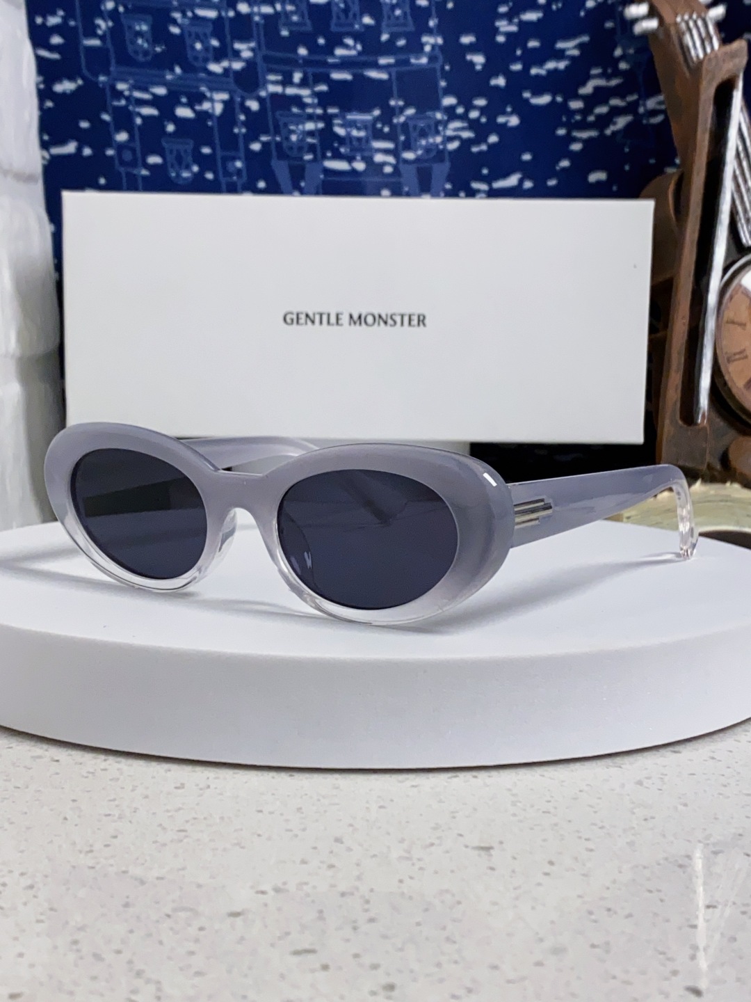 Gentle Moster(GM) 王安宇同款墨镜gm男士痞帅椭圆小框偏光防紫外线近视太阳眼镜女潮 型号