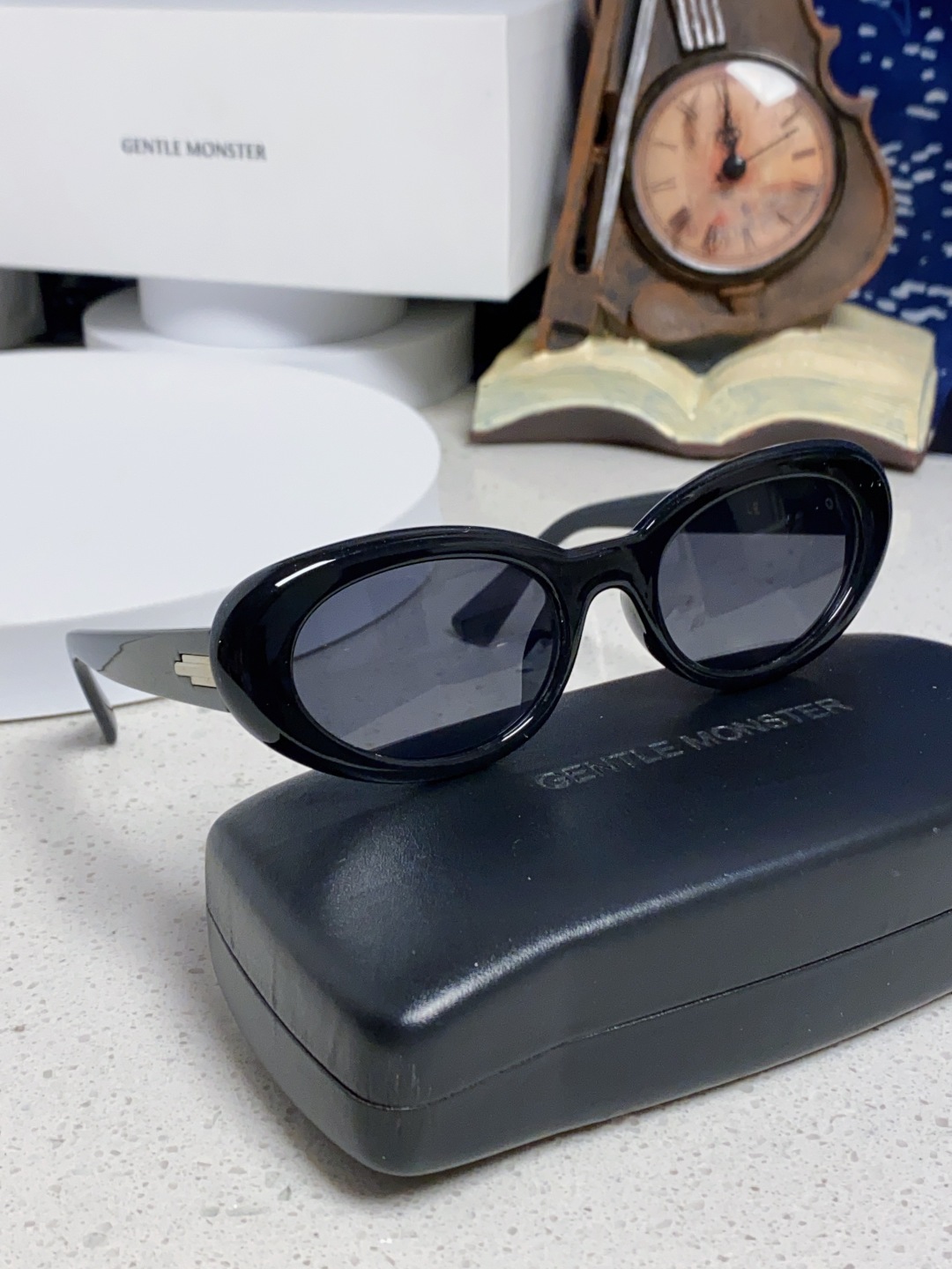 Gentle Moster(GM) 王安宇同款墨镜gm男士痞帅椭圆小框偏光防紫外线近视太阳眼镜女潮 型号