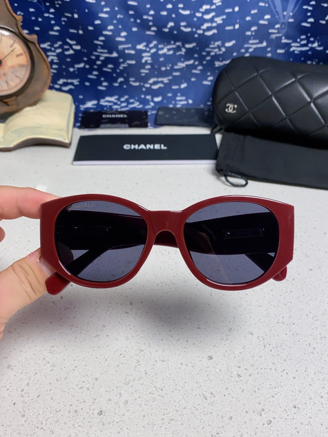  Chanel香奈儿 24新品墨镜女方圆脸太阳眼镜偏光猫眼镜框  宽腿 网红爆款 女士墨镜