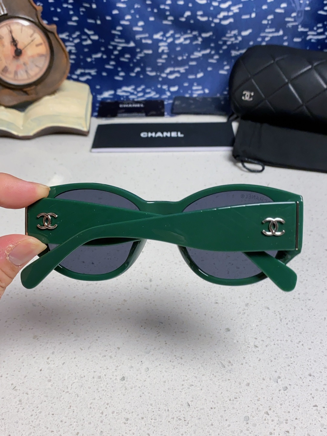  Chanel香奈儿 24新品墨镜女方圆脸太阳眼镜偏光猫眼镜框  宽腿 网红爆款 女士墨镜