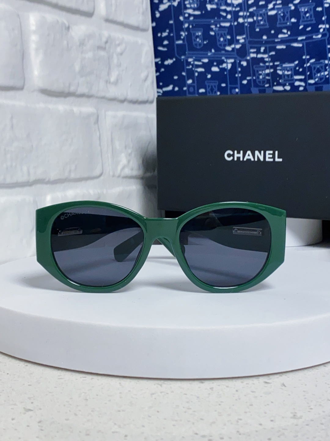  Chanel香奈儿 24新品墨镜女方圆脸太阳眼镜偏光猫眼镜框  宽腿 网红爆款 女士墨镜