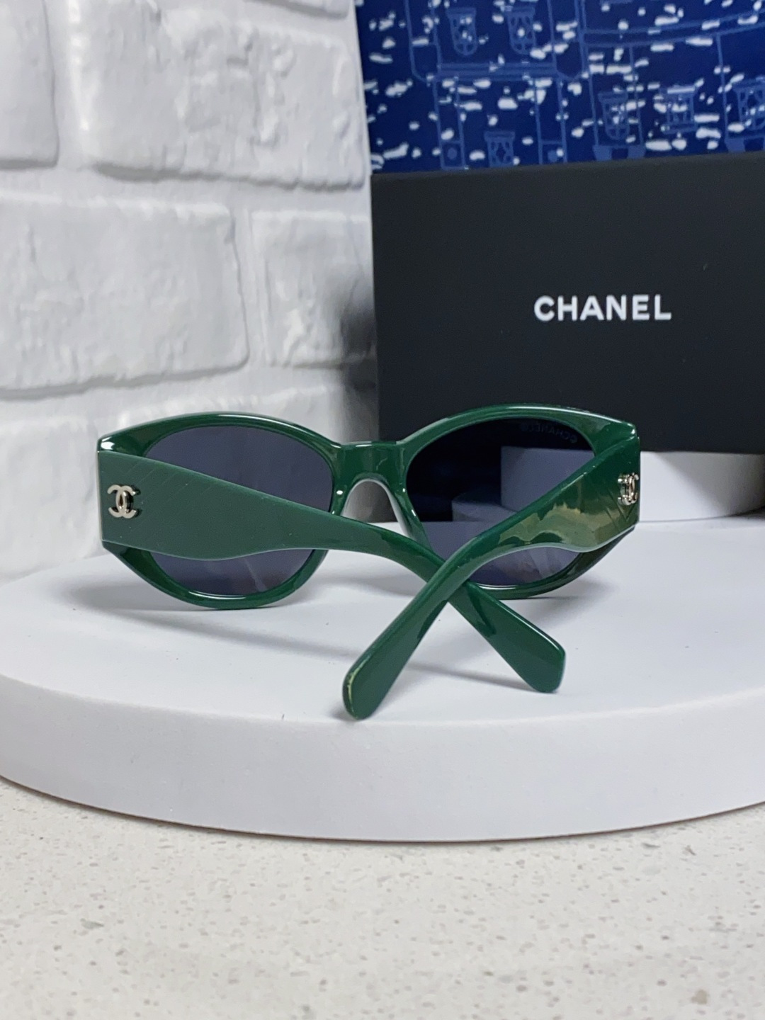  Chanel香奈儿 24新品墨镜女方圆脸太阳眼镜偏光猫眼镜框  宽腿 网红爆款 女士墨镜