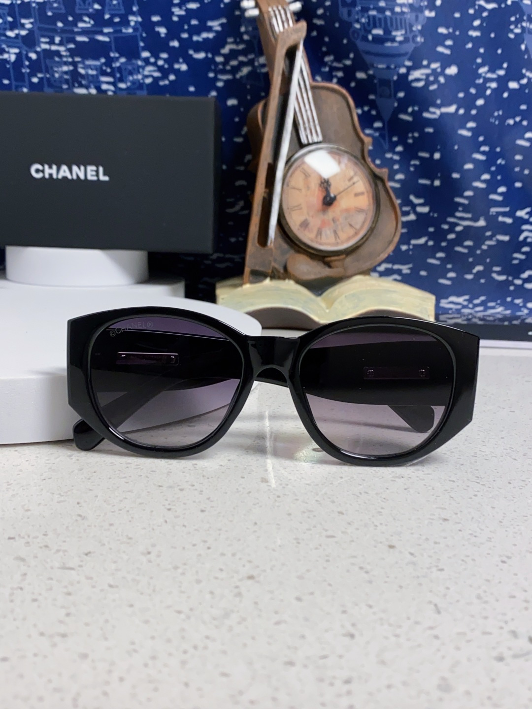  Chanel香奈儿 24新品墨镜女方圆脸太阳眼镜偏光猫眼镜框  宽腿 网红爆款 女士墨镜